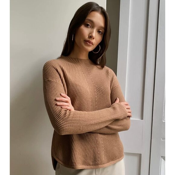 Aritzia Babaton Chalmers Sweater - 2019 - Heather Constant Camel - Sz XS - Picture 1 of 12